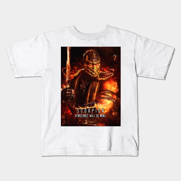 MK Scorpion Kids T-Shirt by syanart